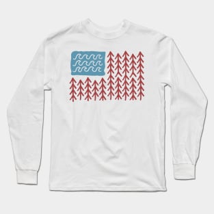 American Flag & The Outdoors Long Sleeve T-Shirt